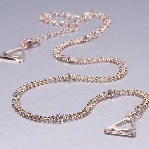 designed 24 K rose gold plated bra straps