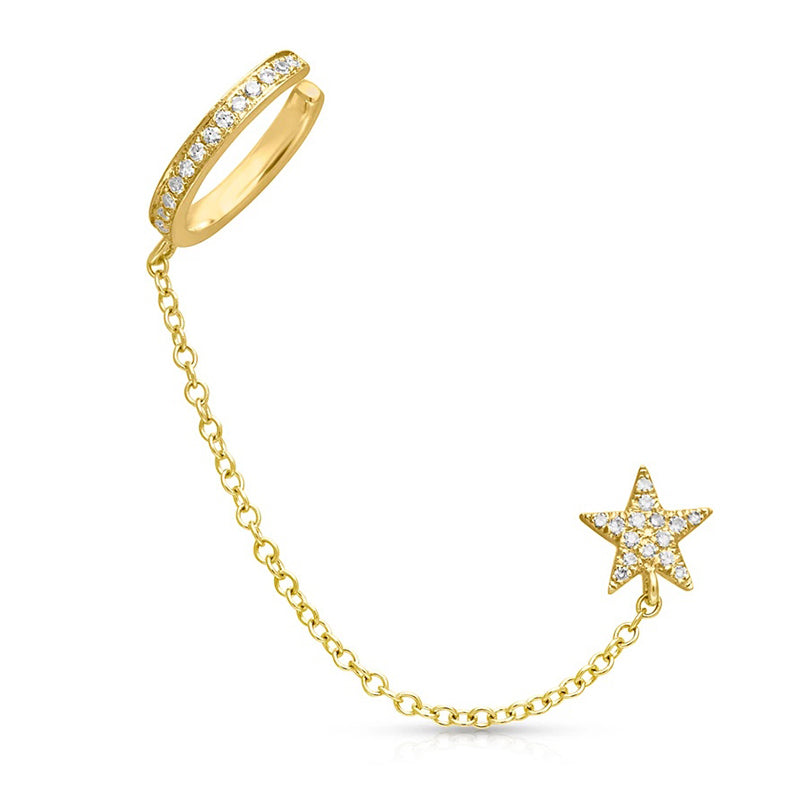 star stud and cuff combo gold 