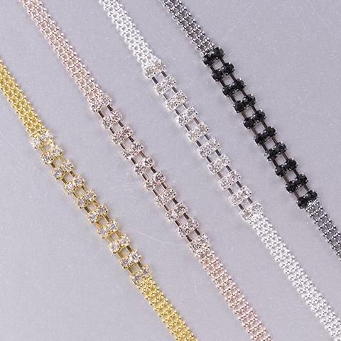 bra straps with crystals in silver, rose gold, gold and black