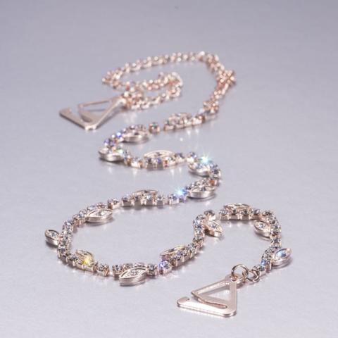rose gold bra straps with rhinestones 