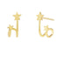 double star huggie earrings