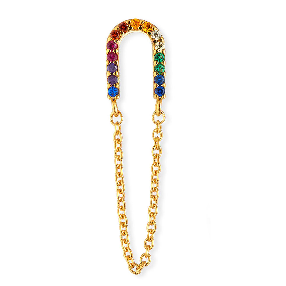 Rainbow chain  earrings