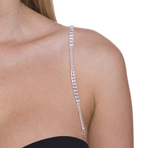 replacement bra straps silver on light skin