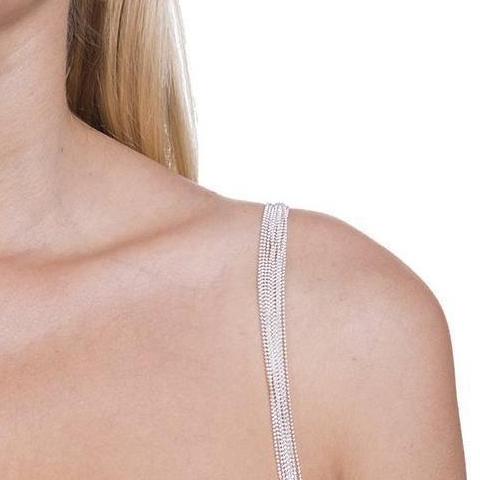 silver chain bra straps